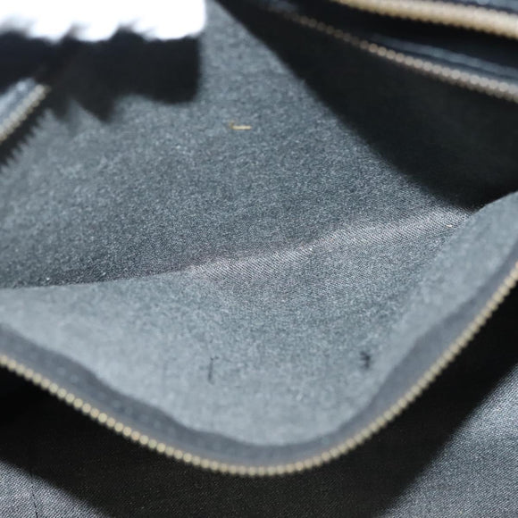 MCM Logogram Vicetos Tote Bag PVC Black Gold Auth ar13679