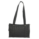 MCM Logogram Vicetos Tote Bag PVC Black Gold Auth ar13679-2