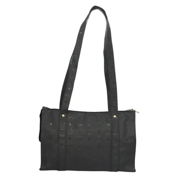 MCM Logogram Vicetos Tote Bag PVC Black Gold Auth ar13679 - 0
