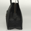 MCM Logogram Vicetos Tote Bag PVC Black Gold Auth ar13679-3