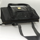 MCM Logogram Vicetos Tote Bag PVC Black Gold Auth ar13679-6