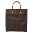 LOUIS VUITTON Monogram Sac Plat Hand Bag M51140 LV Auth ar13686-13