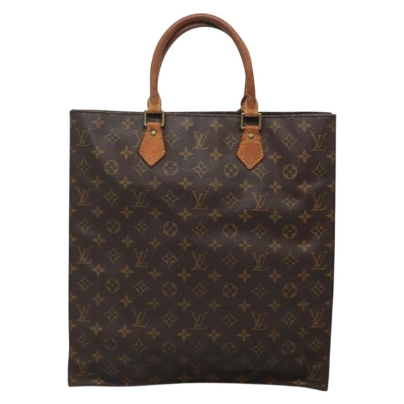 LOUIS VUITTON Monogram Sac Plat Hand Bag M51140 LV Auth ar13686