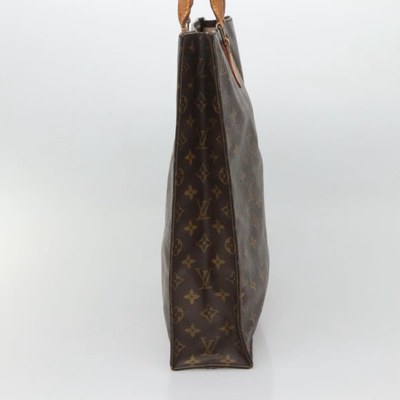 LOUIS VUITTON Monogram Sac Plat Hand Bag M51140 LV Auth ar13686