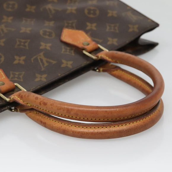 LOUIS VUITTON Monogram Sac Plat Hand Bag M51140 LV Auth ar13686