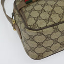 GUCCI GG Supreme Web Sherry Line Bag PVC Beige Gold 904 02 049 Auth ar13697-10