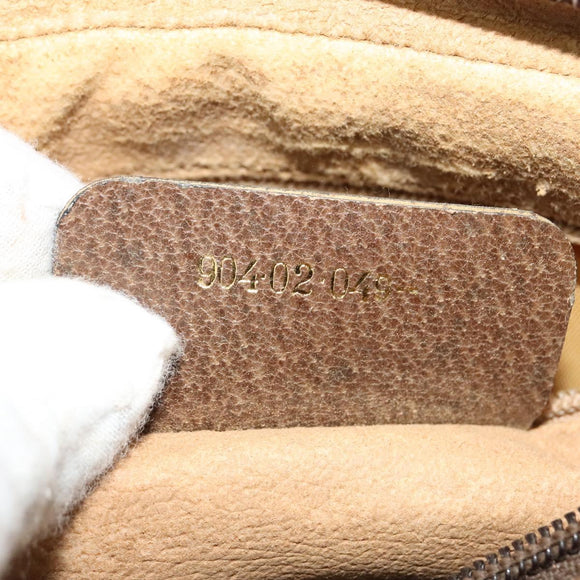 GUCCI GG Supreme Web Sherry Line Bag PVC Beige Gold 904 02 049 Auth ar13697