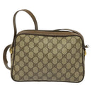 GUCCI GG Supreme Web Sherry Line Bag PVC Beige Gold 904 02 049 Auth ar13697-3