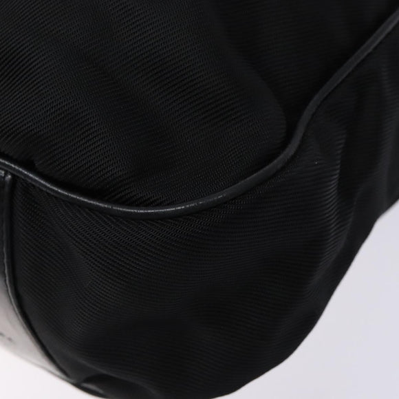 GUCCI Bamboo Shoulder Bag Nylon Black Silver 001 1577 Auth ar13698