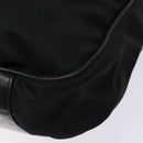 GUCCI Bamboo Shoulder Bag Nylon Black Silver 001 1577 Auth ar13698-17