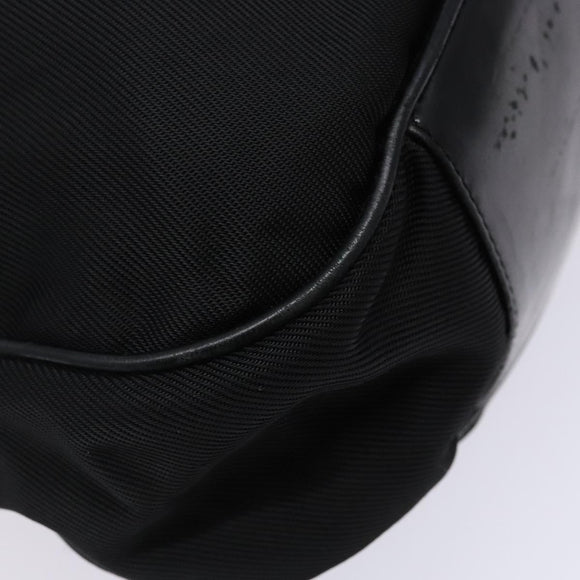 GUCCI Bamboo Shoulder Bag Nylon Black Silver 001 1577 Auth ar13698