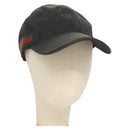GUCCI GG Canvas Web Sherry Line Cap L Black Red Green 200035 Auth ar13699-1