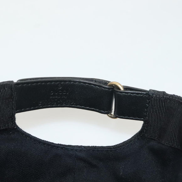 GUCCI GG Canvas Web Sherry Line Cap L Black Red Green 200035 Auth ar13699