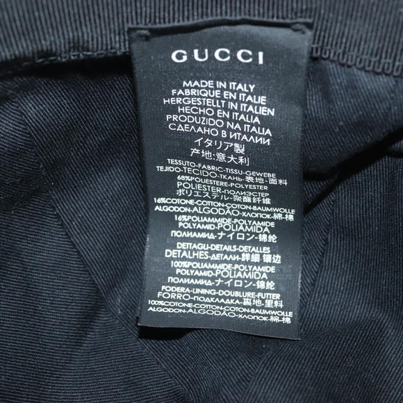 GUCCI GG Canvas Web Sherry Line Cap L Black Red Green 200035 Auth ar13699