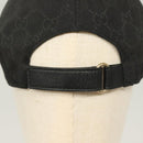 GUCCI GG Canvas Web Sherry Line Cap L Black Red Green 200035 Auth ar13699-7