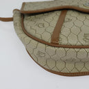 Christian Dior Honeycomb Canvas Shoulder Bag PVC Beige Gold Auth ar13702-9
