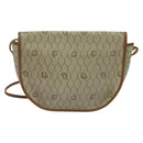 Christian Dior Honeycomb Canvas Shoulder Bag PVC Beige Gold Auth ar13702-2