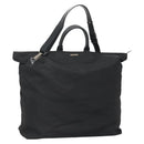 GUCCI Hand Bag Nylon 2way Outlet Black Silver Auth ar13706-1