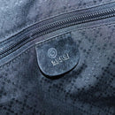 GUCCI Hand Bag Nylon 2way Outlet Black Silver Auth ar13706-19