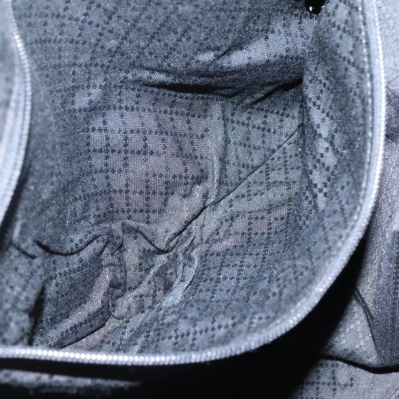 GUCCI Hand Bag Nylon 2way Outlet Black Silver Auth ar13706