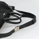 GUCCI Hand Bag Nylon 2way Outlet Black Silver Auth ar13706-7