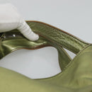 VALENTINO Hand Bag Leather LIme Green Gold Auth ar13709-8