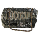 CHANEL 2017 Cruise Coco Cuba Chain Shoulder Bag Sequin Green CC Auth ar13715M-1