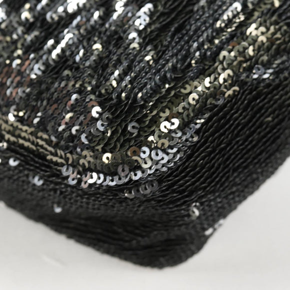 CHANEL 2017 Cruise Coco Cuba Chain Shoulder Bag Sequin Green CC Auth ar13715M