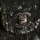 CHANEL 2017 Cruise Coco Cuba Chain Shoulder Bag Sequin Green CC Auth ar13715M-18