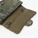 CHANEL 2017 Cruise Coco Cuba Chain Shoulder Bag Sequin Green CC Auth ar13715M-10