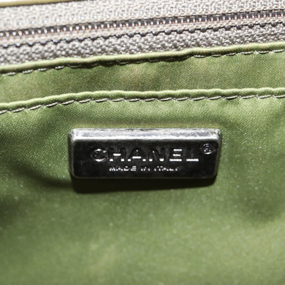 CHANEL 2017 Cruise Coco Cuba Chain Shoulder Bag Sequin Green CC Auth ar13715M