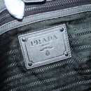 PRADA Hand Bag Leather 2way Gray Silver Auth ar13717-19
