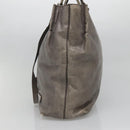 PRADA Hand Bag Leather 2way Gray Silver Auth ar13717-4