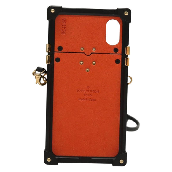 LOUIS VUITTON Transformed Cat Eye Trunk iPhone XS Case Black M63891 Auth ar13719