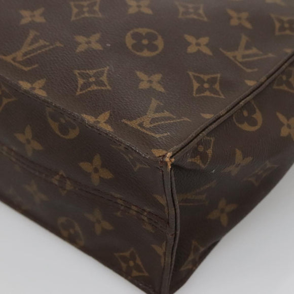 LOUIS VUITTON Monogram Sac Plat Hand Bag M51140 LV Auth ar13723