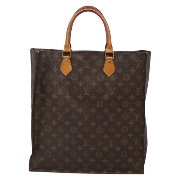 LOUIS VUITTON Monogram Sac Plat Hand Bag M51140 LV Auth ar13723