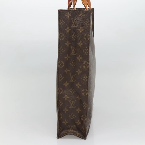 LOUIS VUITTON Monogram Sac Plat Hand Bag M51140 LV Auth ar13723