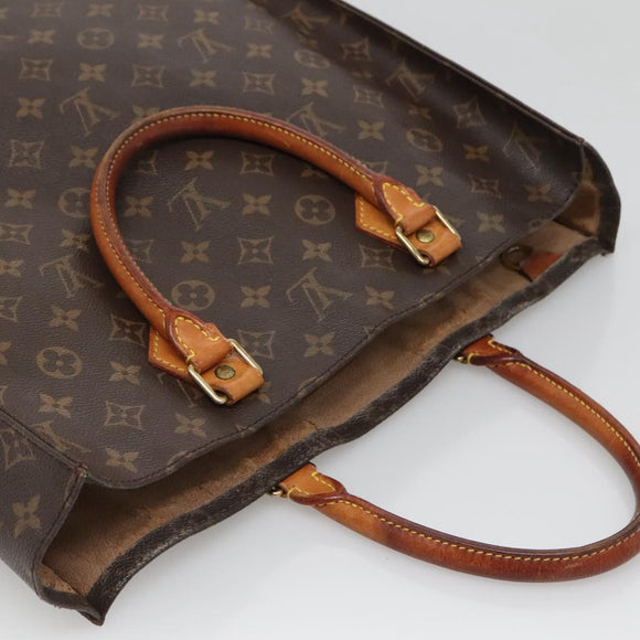 LOUIS VUITTON Monogram Sac Plat Hand Bag M51140 LV Auth ar13723