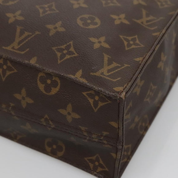 LOUIS VUITTON Monogram Sac Plat Hand Bag M51140 LV Auth ar13724
