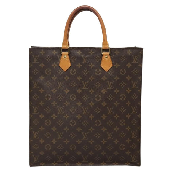 LOUIS VUITTON Monogram Sac Plat Hand Bag M51140 LV Auth ar13724