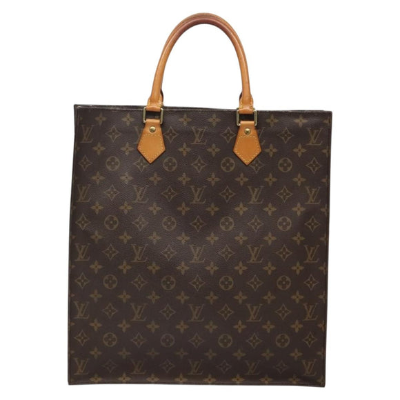 LOUIS VUITTON Monogram Sac Plat Hand Bag M51140 LV Auth ar13724
