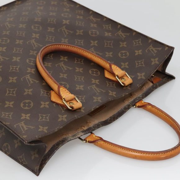 LOUIS VUITTON Monogram Sac Plat Hand Bag M51140 LV Auth ar13724
