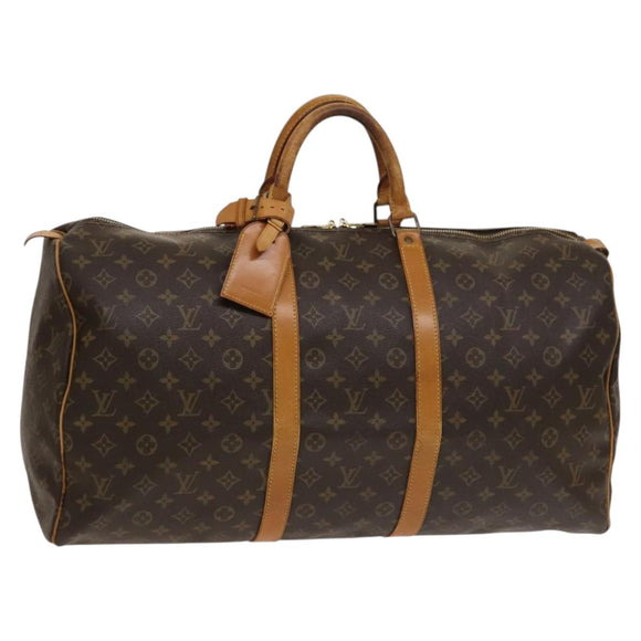 LOUIS VUITTON Monogram Keepall 55 Boston Bag M41424 LV Auth ar13730