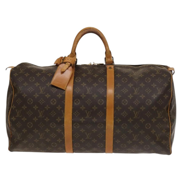LOUIS VUITTON Monogram Keepall 55 Boston Bag M41424 LV Auth ar13730