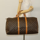 LOUIS VUITTON Monogram Keepall 55 Boston Bag M41424 LV Auth ar13730-23