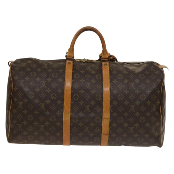 LOUIS VUITTON Monogram Keepall 55 Boston Bag M41424 LV Auth ar13730