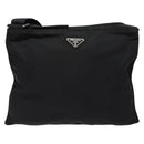 PRADA Shoulder Bag Nylon Black Silver Auth ar13740-13