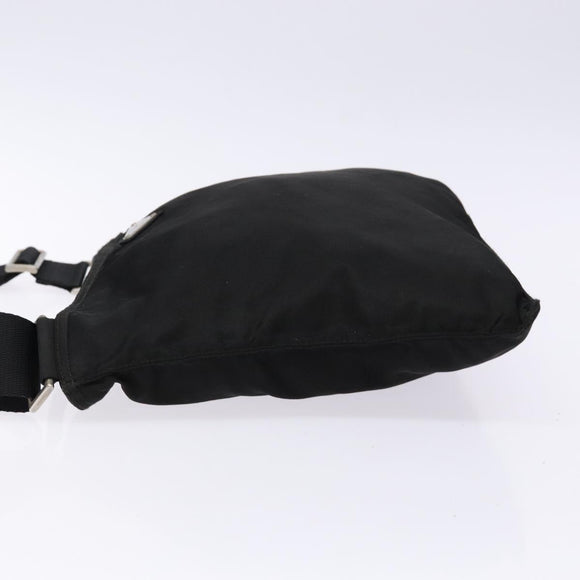 PRADA Shoulder Bag Nylon Black Silver Auth ar13740