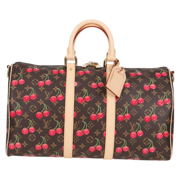 LOUIS VUITTON Cherry Blossom TM Keepall Bandouliere 45 Bag M13752 Auth ar13742SM