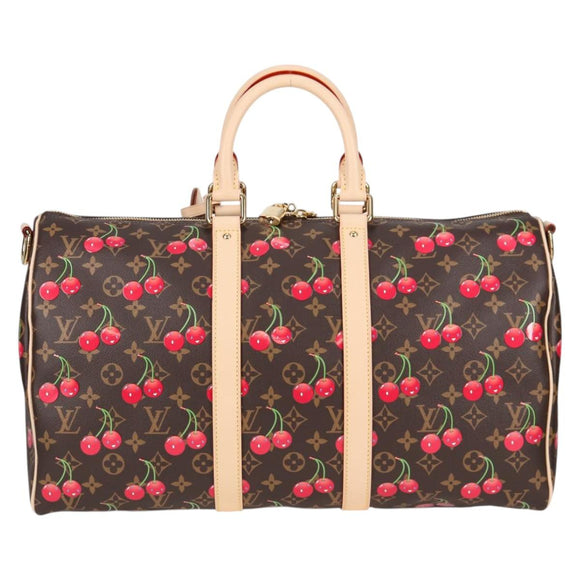 LOUIS VUITTON Cherry Blossom TM Keepall Bandouliere 45 Bag M13752 Auth ar13742SM